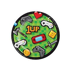 Peli-aiheiset pienet pahvilautaset, 8 kpl 