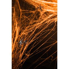 Oranssi hämähäkinverkko, 60g. Halloween.