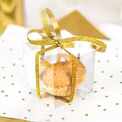 Små genomskinliga askar, 10-pack, 5cm