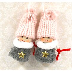 Miniatyr - Rosa tomtar, 2-pack