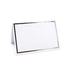 Placeringskort 9cmx6cm - Silver ram, 10-pack