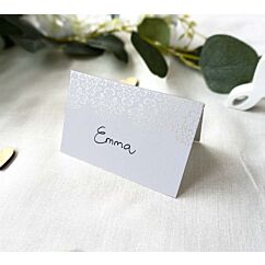 Placeringskort 9cmx6cm - Silvermönster, 10-pack