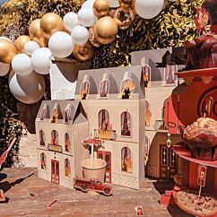 Pöytäkoriste, talot liekeissä, 3kpl