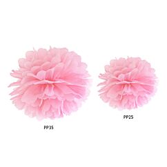 Vaaleanpunainen pompom.
