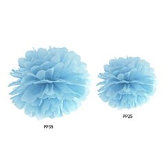 Sininen pompom - Juhlaideat ja koristeet.