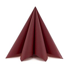 Premium Servetter - Vinröd, 25-pack