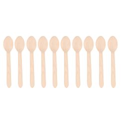Puiset kertakäyttöiset teelusikat, 10 kpl
