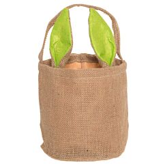 Juteväska med kaninöron - Grön