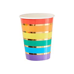 Pappmuggar - Rainbow, 8-pack