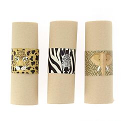 Lautasliinarenkaat, safarin eläimet, 6 kpl.