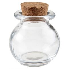 Liten glasflaska - Rund, 5,5x6cm