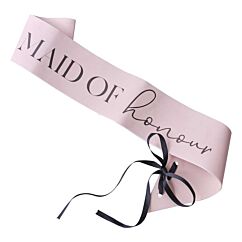 Sash - Maid of honour, Rosa/svart