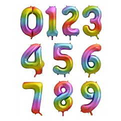 Numerofoliopallo - Sateenkaarenvärinen, koko 86 cm.