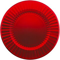 Isot metallinhohtoiset satiininpunaiset tarjoilulautaset, 6 kpl.