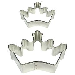Iso ja pieni kruunu-muotti pikkuleipien, pipareiden tai koristeiden tekoon.