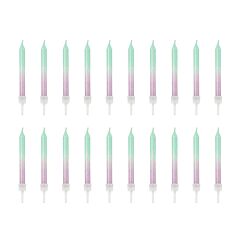 Kakkukynttilät, minttu-violetinväriset glitterillä, 20 kpl.