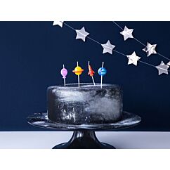 Avaruusaiheiset kakkukynttilät, 4 kpl.