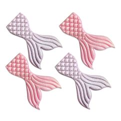 Syötävät sokerikoristeet, merenneidon pyrstöt, 4 kpl.