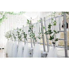 Dekorationstyg - Vit organza, 1,5x50m