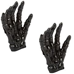 Skeletthänder - svart harts, 6,5 cm, 2-pack
