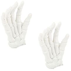 Skeletthänder - vit harts, 6,5 cm, 2-pack