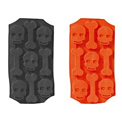 Halloween Silikonform - Dödskalle och ben