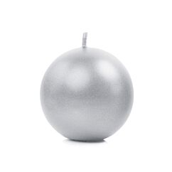 Metallinhohtoinen kultainen pallokynttilä - 8 cm. 