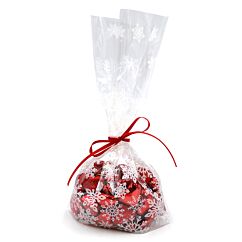 Cellofanpåse - Snöflingor, 23,5 x 14,5, 10-pack