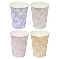 Pappmuggar - Blommor Pastell, 8-pack