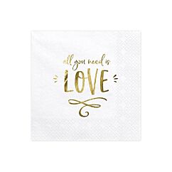 Servetter - All you need is Love, 20-pack