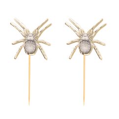 Halloween cocktailpinnar - Spindlar, 10-pack