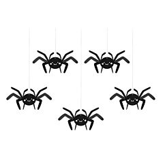 Hängande dekorationer - Spindlar, 5-pack