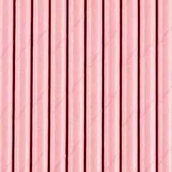 Papperssugrör - Rosa, 10-pack