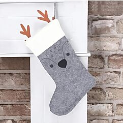 Julstrumpa - Ren, grå