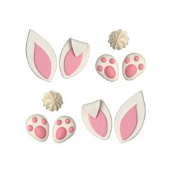 Sockerdekorationer - Make a bunny, 2-pack