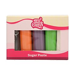 Sockerpasta flerpack - Halloween färger, 5x100g