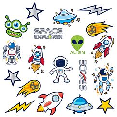 Tatueringar - Space, 19 motiv