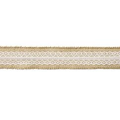 Juuttinauha pitsillä - 5cm x 5m