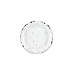 Papptallrikar - Pastell stjärnor, 18cm, 6-pack