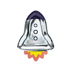 Papptallrikar - Space Rocket, 6-pack