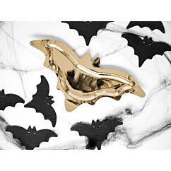 Kultaiset lepakko halloween pahvilautaset, 6 kpl.