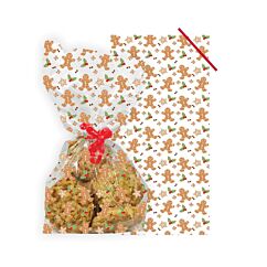 Cellofanpåse 12cmx28cm - Pepparkakor, 20-pack