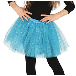 Tyllkjol Barn - Ljusblå/Glitter