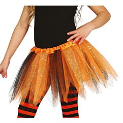 Tyllkjol Barn - Orange/Svart Glitter