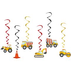 Roikkuvat kierrekoristeet- Työkoneet,6kpl