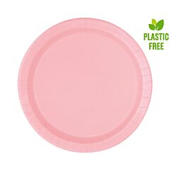Pahvilautaset- Vaaleanpunainen, 23cm, 8kpl