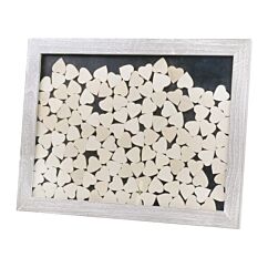 Vieraskirja, Puinen taulu, Harmaa, 45x60cm