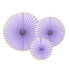 Pappersfjädrar, Lila - 3-pack - Candy Pastel
