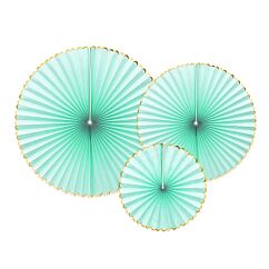 Pappersfjädrar - Mint - Candy Pastel, 3-pack