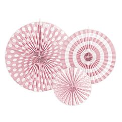 Pappersfjädrar - Rosa, 3-pack